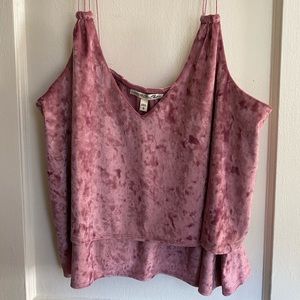 Express Pink Velvet Tank Top